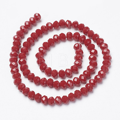 Opaque Solid Color Imitation Jade Glass Beads Strands EGLA-A044-P6mm-D02-1