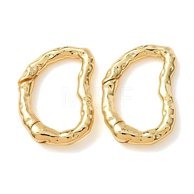 Hammered Brass Spring Gate Rings KK-CBA90BB-04G-1