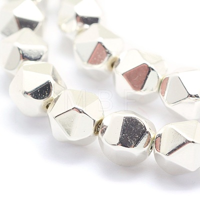 Electroplate Non-magnetic Synthetic Hematite Beads Strands G-L485-07B-S-1