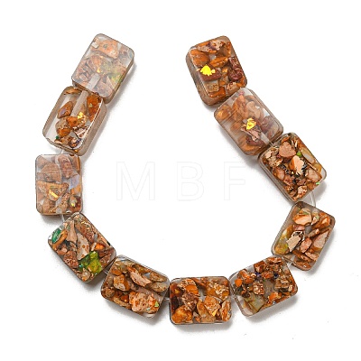 Dyed Natural Imperial Jasper with Resin Beads Strands G-G083-F04-01-1
