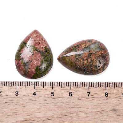 Natural Unakite Cabochons G-B085-03B-03-1