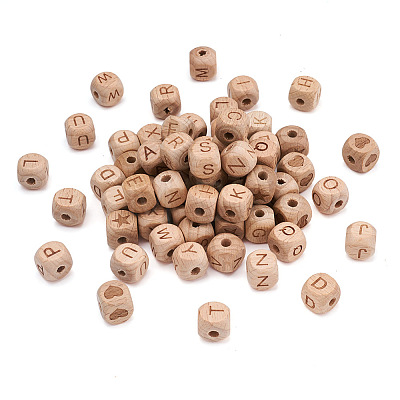 Unfinished Natural Wood Beads WOOD-TA0001-68-1