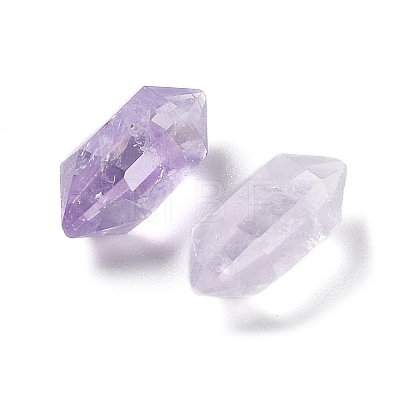 Natural Amethyst Double Terminated Pointed Beads G-G012-17-1