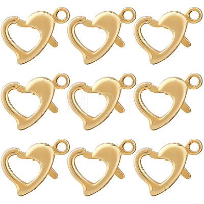 30Pcs Brass Lobster Claw Clasps KK-BBC0014-65G-1