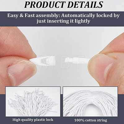 500Pcs Cotton Hang Tag Fasteners ODIS-CY0001-01B-1