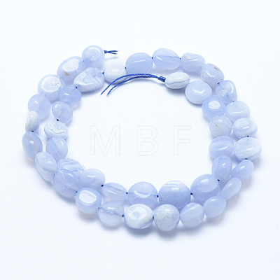Natural Blue Lace Agate Beads Strands G-E483-62B-1