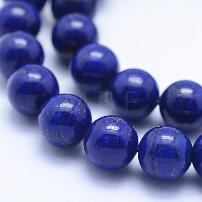 Natural Lapis Lazuli Beads Strands G-P342-01-8mm-A-1