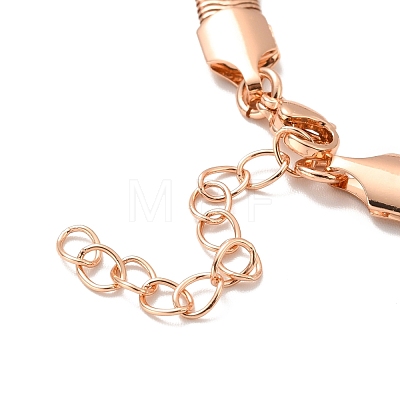 Rack Plating Brass Herringbone Chains Necklace for Men Women NJEW-M193-01RG-1