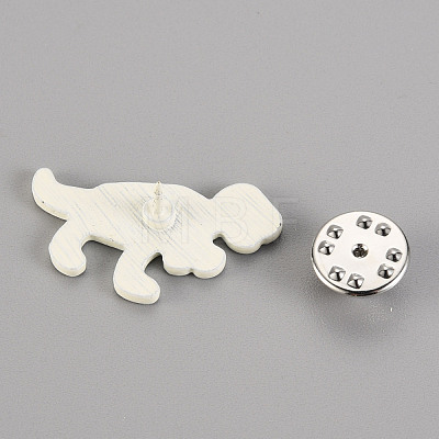 Spray Painted Alloy Brooches X-JEWB-S011-133-RS-1