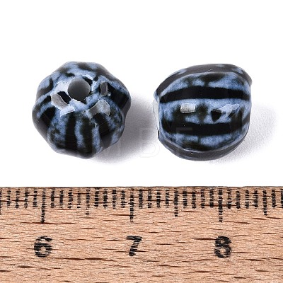 Vintage Porcelain Corrugated Beads PORC-N013-11C-1
