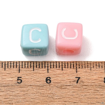 Opaque Acrylic European Beads AC-CBA7A73-01C-1