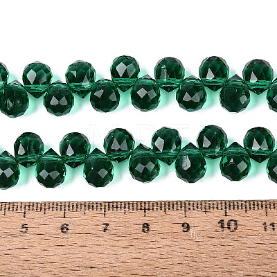 Transparent Glass Beads Strands GLAA-Q116-01A-B12-1