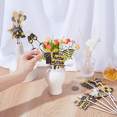 14Pcs Wooden Picks for Vase Decorations AJEW-SP0004-71D-1
