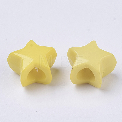 Opaque Acrylic Beads X-SACR-R245-04A-1