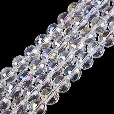 Transparent Glass Beads Strands GLAA-Q107-02A-01-1
