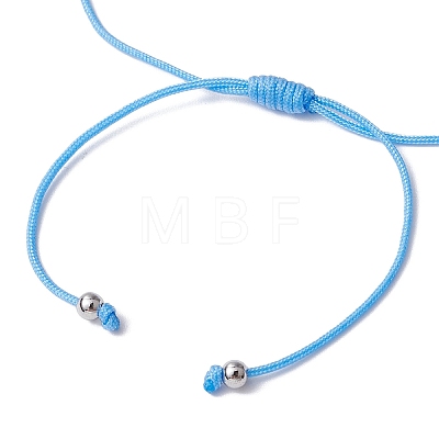 Natural Dyed White Jade Braided Bead Bracelets BJEW-JB09823-1