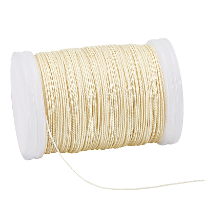 Waxed Polyester Cord YC-WH0018-01B-1