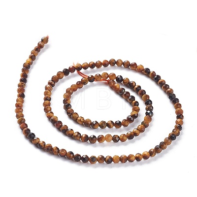 Natural Yellow Tiger Eye Beads Strands X-G-A026-A15-3mm-1