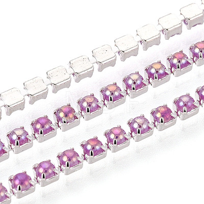 Iron & ABS Imitation Pearl Cup Chains CH-T007-01A-06-1