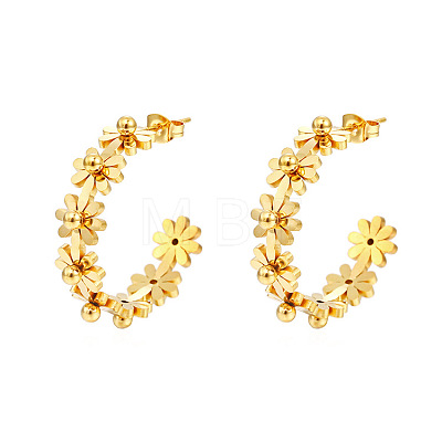 304 Stainless Steel Half Hoop Earrings for Women WG15C72-01-1