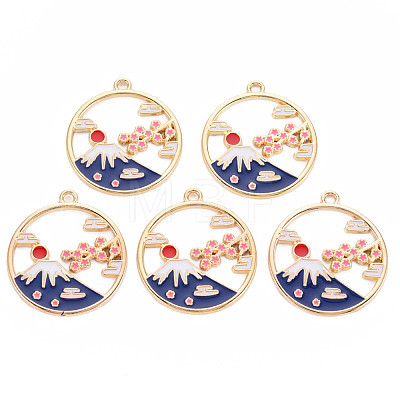 Alloy Enamel Pendants ENAM-S126-112-NR-1