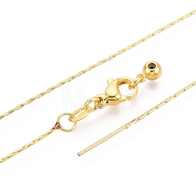 Brass Boston Link Chain Necklaces NJEW-B119-01G-1