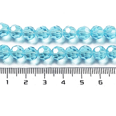 Electroplate Transparent Glass Beads Strands EGLA-A035-T8mm-A08-1