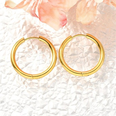 304 Stainless Steel Hoop Earrings for Women EJEW-M068-15A-G-1