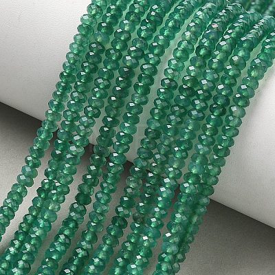 Dyed & Heated Natural Green Onyx Agate Beads Strands GG-CBA2E9C-B01-01-1