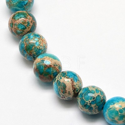 Natural Imperial Jasper Round Bead Strands X-G-I103-6mm-03-1