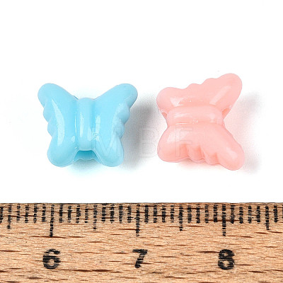 Plastic Butterfly Beads KY-T041-27M-1