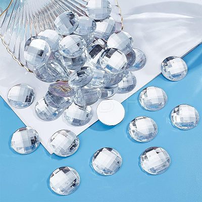 Fingerinspire 60Pcs Acrylic Faceted Cabochons OACR-FG0001-06-1
