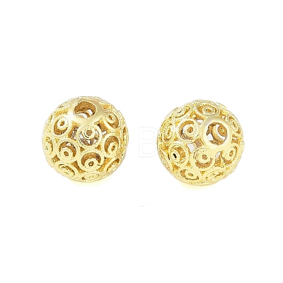 Brass Hollow Beads KK-A226-07C-G-1