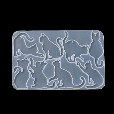 Cat Shape DIY Pendant Silhouette Silicone Molds X-SIL-F010-01-1