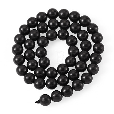 1 Strand Natural Shungite Beads Strands G-TA0003-34C-1