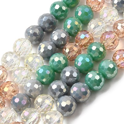 Electroplate Glass Beads Strands EGLA-D300-06-8mm-04-1