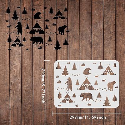 Large Plastic Reusable Drawing Painting Stencils Templates DIY-WH0202-200-1