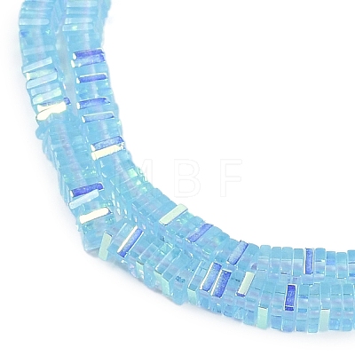 Electroplate Glass Beads Strands GLAA-B023-01A-07-1