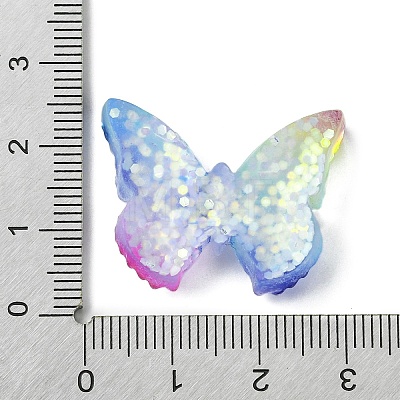 Spray Painted Resin Decoden Cabochons RESI-C045-07A-1