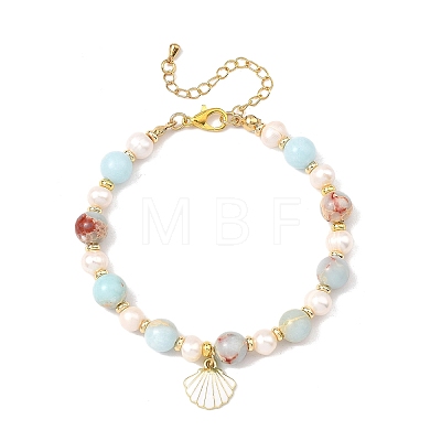 Alloy Enamel Charm Bracelets BJEW-JB13952-1
