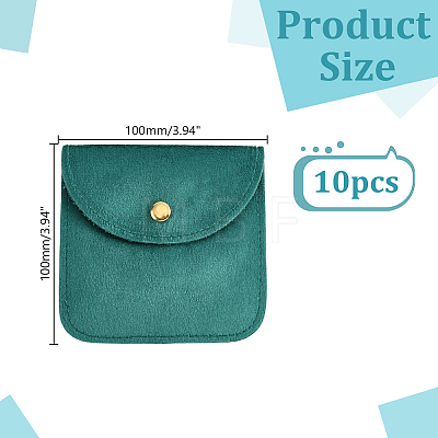 10Pcs Velvet Jewelry Storage Bags with Snap Button ABAG-HY0001-17A-1