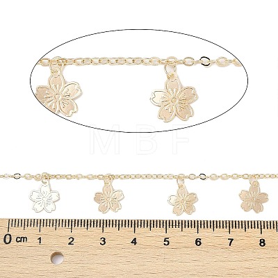 Handmade Brass Flower Chains CHC-Z001-13KCG-1