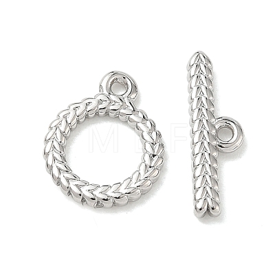 Brass Toggle Clasps KK-CBA42CA-01A-P-1