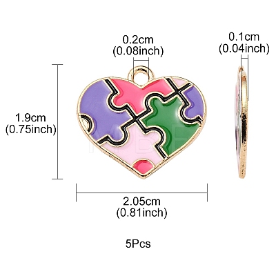 Alloy Enamel Pendants ENAM-YW0002-38B-1