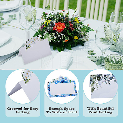 80 Sheets 4 Styles Rectangle Paper Table Place Cards AJEW-TA0003-61-1