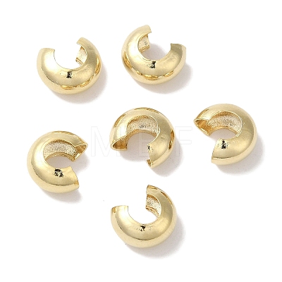 Brass Crimp Bead Cover KK-K383-07B-G-1