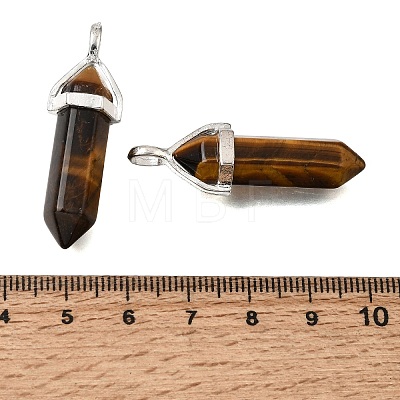 Natural Tiger Eye Pendants G-H360-01S-07-1