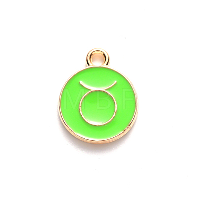 Alloy Enamel Pendants X-ENAM-S124-01B-06C-1