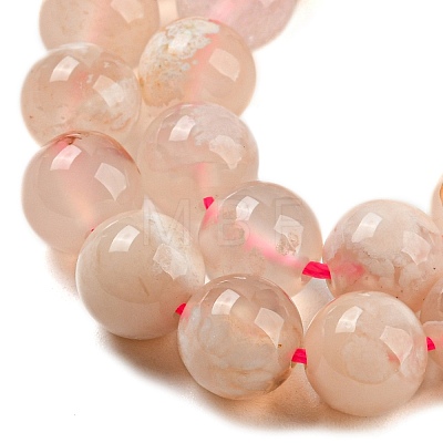 Natural Cherry Blossom Agate Beads Strands G-K310-C07-8mm-1