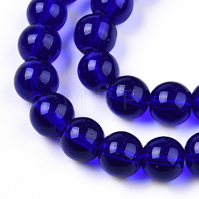 Transparent Glass Beads Strands GLAA-T032-T8mm-15-1